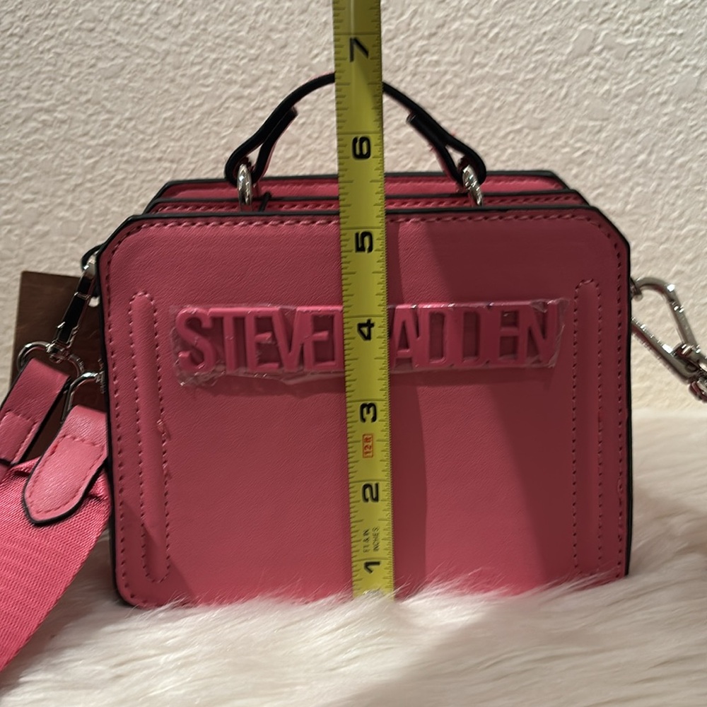 Steve Madden Bevelyn Mini Raspberry Satchel - Picture 12 of 15